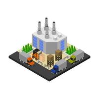 Isometric Industry Illustrated On White Background vector