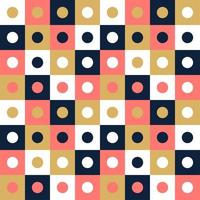 Vector Seamless pattern background, design, modern square with dot or circle inside. Pixel seamless pattern with colorful elements.