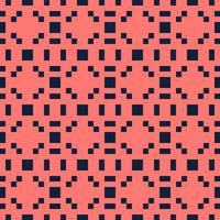 Abstract red and blue pixels squares textured background. Seamless vector pattern.