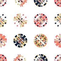 Creative Digital pixels in circle form vector seamless pattern. tiny squares in round shape. vector digital background design element