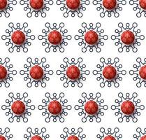 Ilustración de vector de patrones sin fisuras covid de Navidad. protección antivirus y concepto de feliz navidad. vector de año nuevo 2021 y coronavirus covid-19 durante pandemia