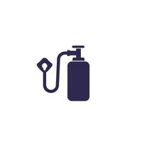 oxygen tank and mask icon vector