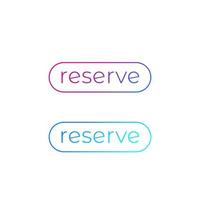 reserve buttons for web vector design