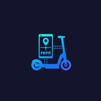 scooter rent service icon for web and apps vector