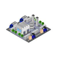 Isometric Industry Illustrated On White Background vector