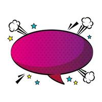 speech bubble pop art style vector