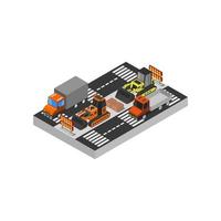 Isometric Construction Site vector