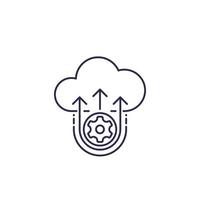 cloud computing vector line icon