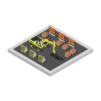 Isometric Construction Site vector