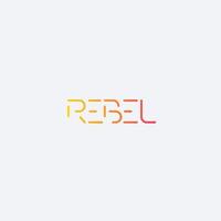 rebelde, diseño de logotipo vectorial mínimo vector