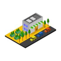 Isometric Store Building vector