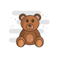 Teddy Bear Illustrated On White Background