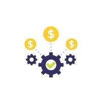 costs optimization and business efficiency icon vector