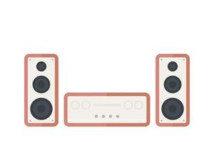 sistema de audio en blanco, en estilo retro vector