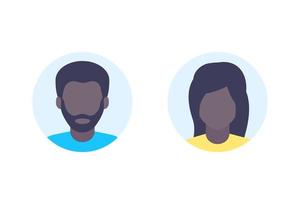 Avatars, default photo placeholder, profile pictures vector