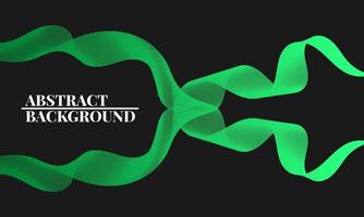 Modern abstract background with wavy lines in green gradations vector