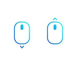 scroll down and up icons vector