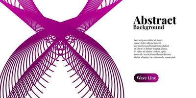 Abstract background with dynamic purple wave lines vector