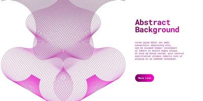 Abstract background with dynamic purple wave lines vector