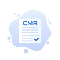 icono de documento cmr en blanco vector