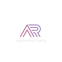 ar vector logo, diseño de línea