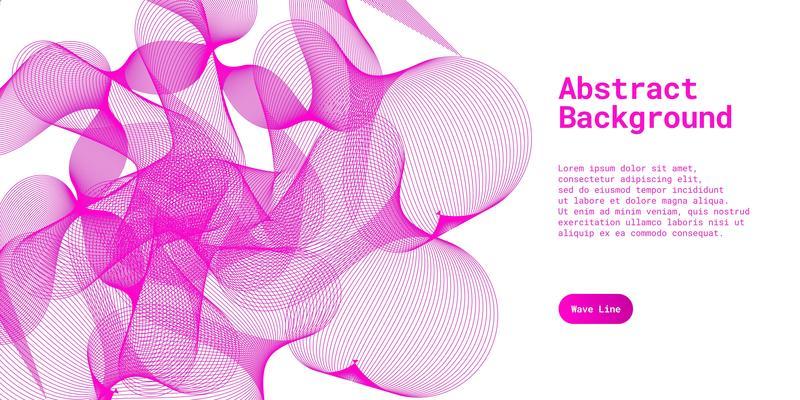 Abstract background with dynamic pink wave lines