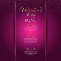 Decorative Valentines Day menu design vector