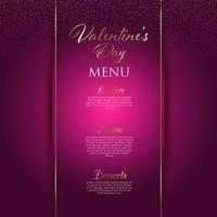 Decorative Valentines Day menu design vector