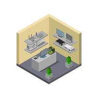 Isometric Electronics Store On White Background vector