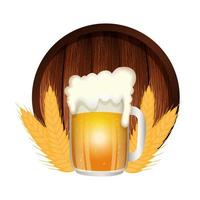 Isolated beer mug vector design