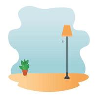 house lamp light isolated icon vector