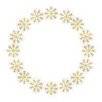 frame circular of snowflake christmas decoration vector