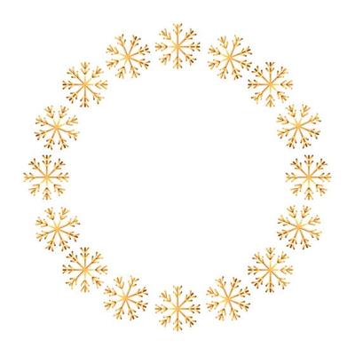 frame circular of snowflake christmas decoration