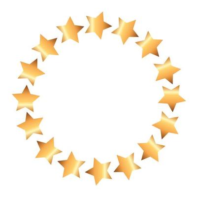 frame circular of stars decoration christmas isolated icon