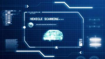 HUD Driving Vehicle Car Scanning User Interface video
