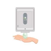 liquid soap in hands on white background vector