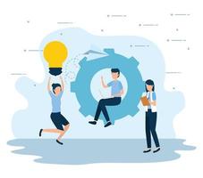 Teamwork and businesspeople vector design