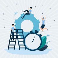 Teamwork and businesspeople vector design