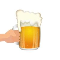 Isolated beer mug vector design