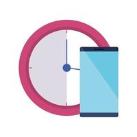 clock time with picture file isolated icon vector