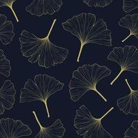 Ginkgo leaves pattern. vector