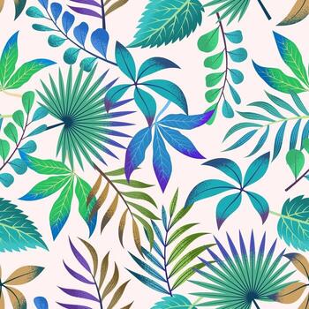 Tropical seamless pattern. vector