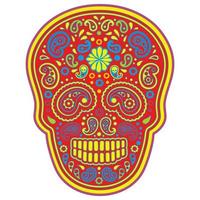 calavera con diseño paisley vector