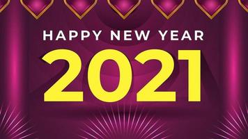 New year 2021 colorful abstract background design template vector