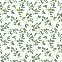 Seamless pattern with leaves concept in the white backdrop vector