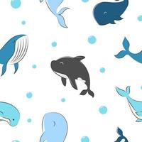 Seamless Pattern with underwater concept vector