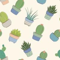 Kids baby seamless pattern with cactus concept vector