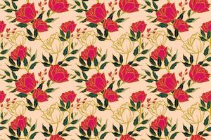 Seamless pattern of floral concept with vintage style vector