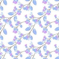 Repeat seamless pattern with watercolor style and nature concept vector