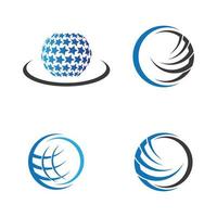 Globe logo images vector